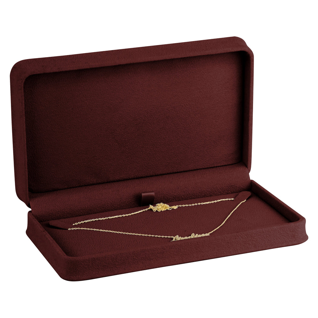 Suede Pearl Box with Matching Suede Interior