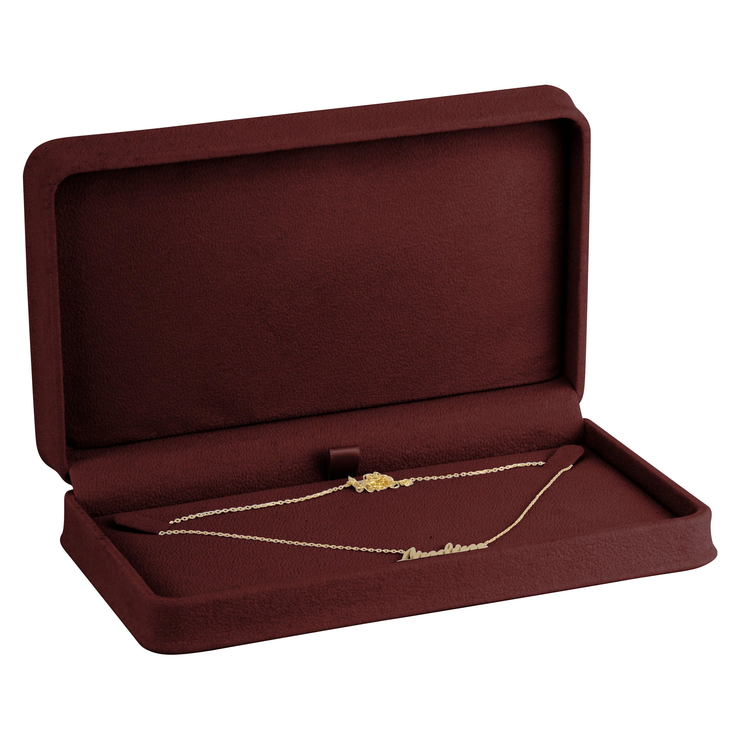 Suede Pearl Box with Matching Suede Interior