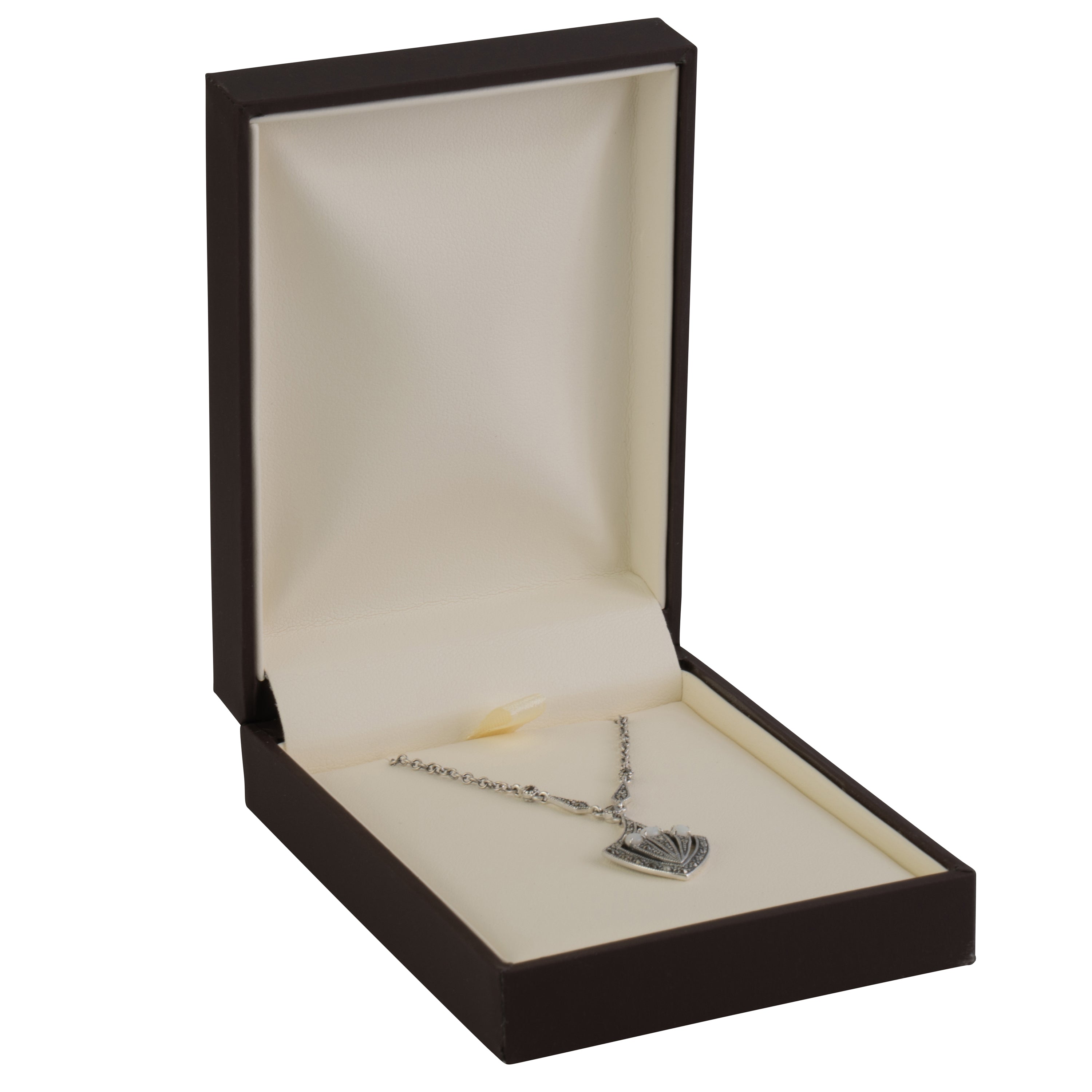 Matte Paper Covered Large Pendant Box with Matching Moulded Sleeve