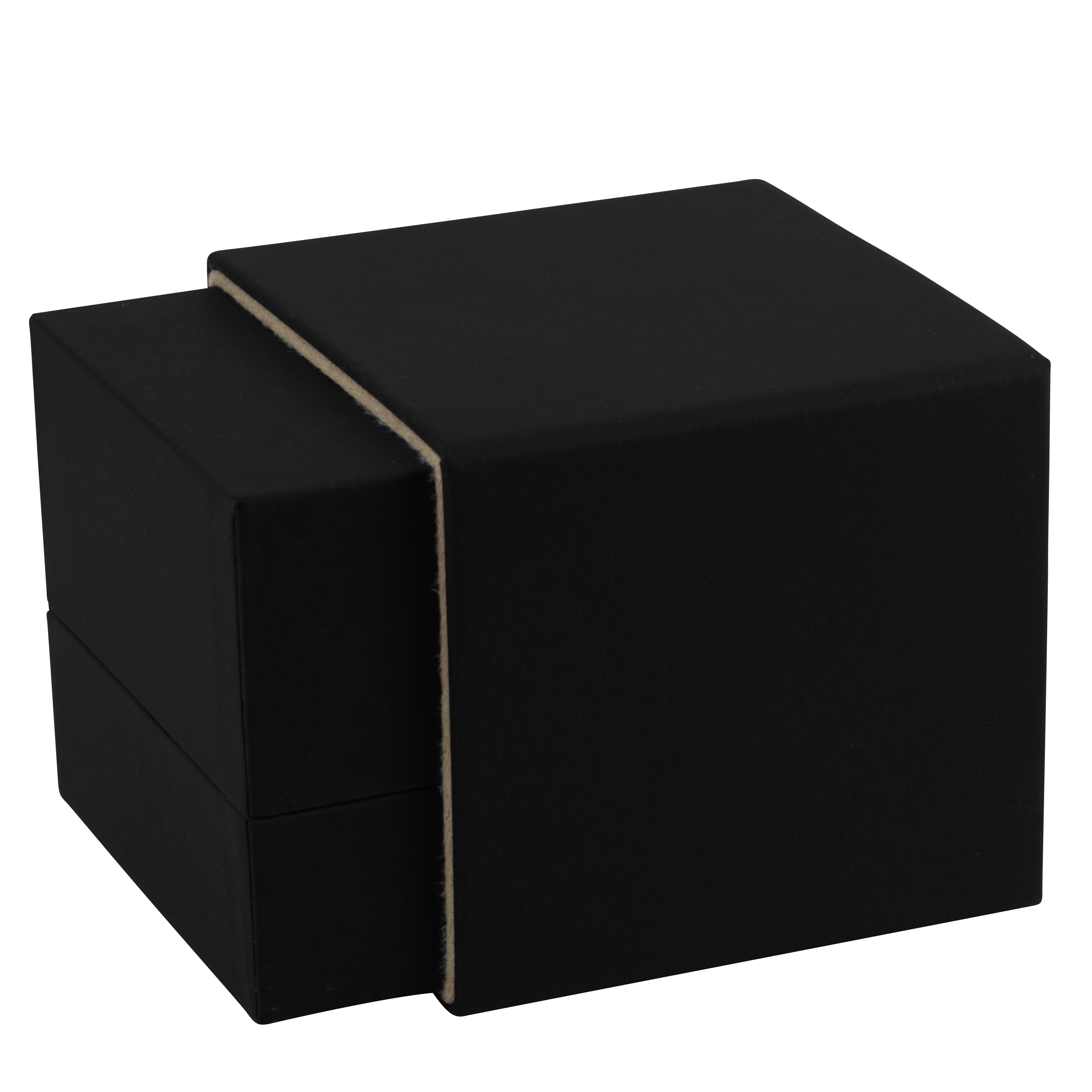 Matte Paper Covered Large Single Ring Box with Matching Moulded Sleeve