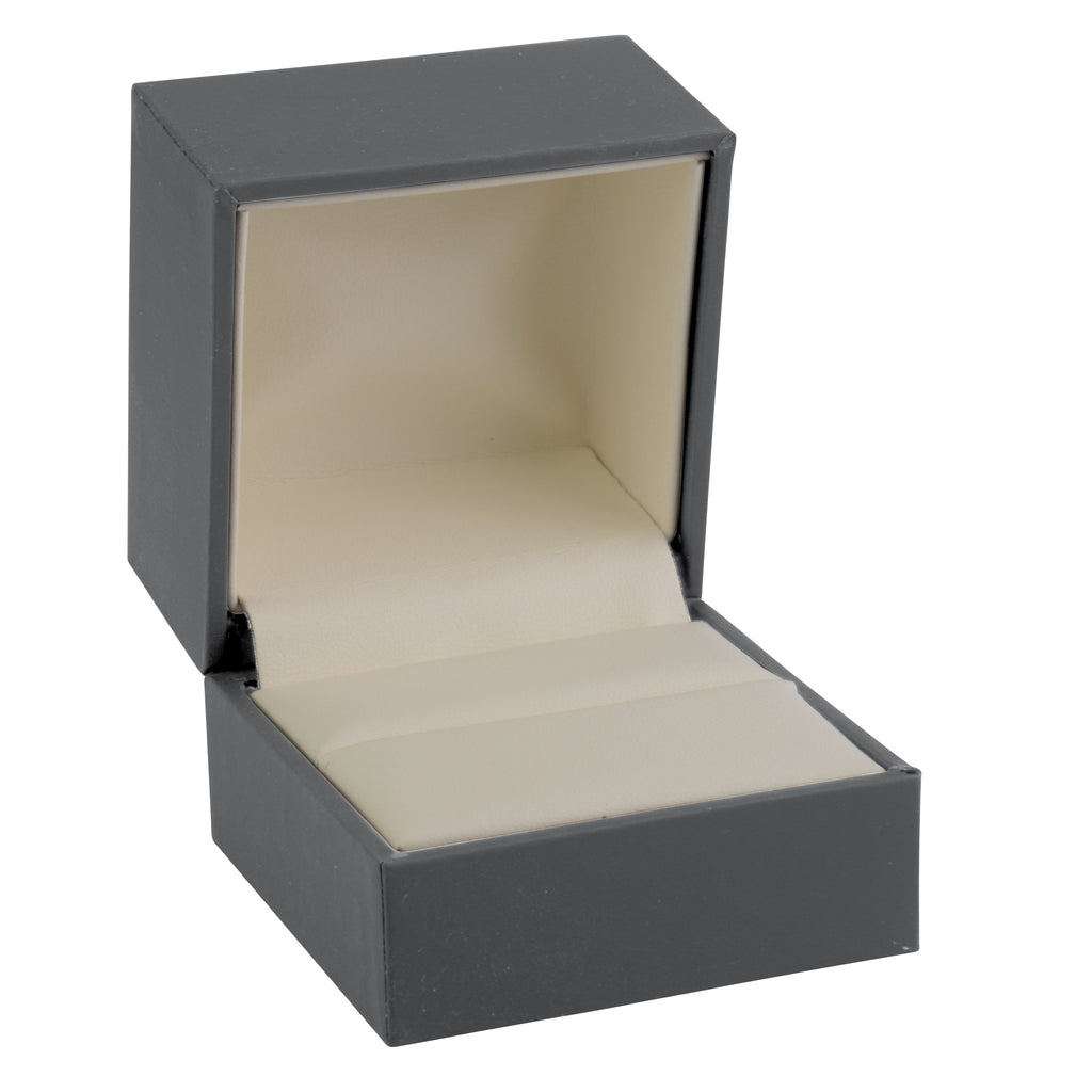 Matte Paper Covered Large Single Ring Box with Matching Moulded Sleeve