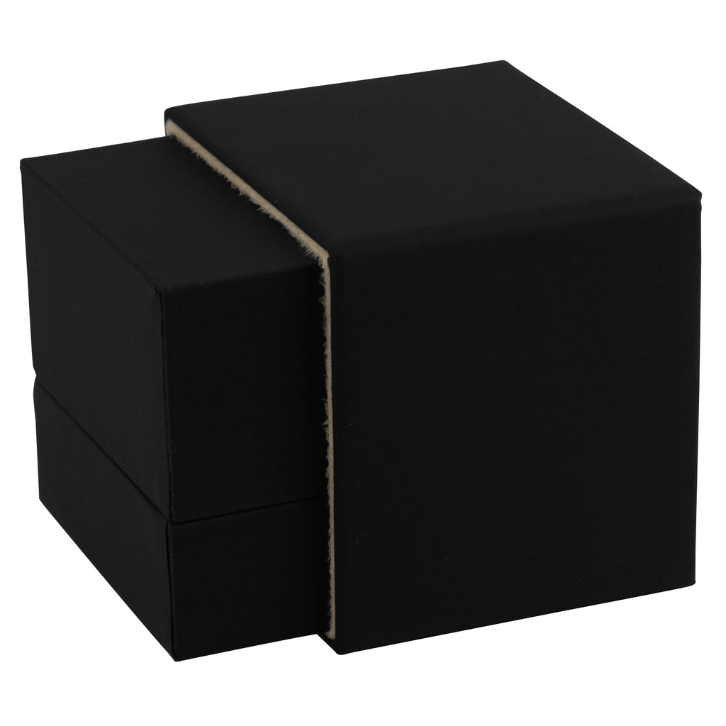 Matte Paper Covered Single Ring Box with Matching Moulded Sleeve