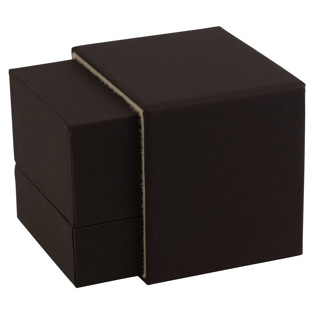 Matte Paper Covered Single Ring Box with Matching Moulded Sleeve