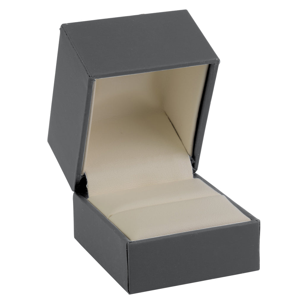 Matte Paper Covered Single Ring Box with Matching Moulded Sleeve