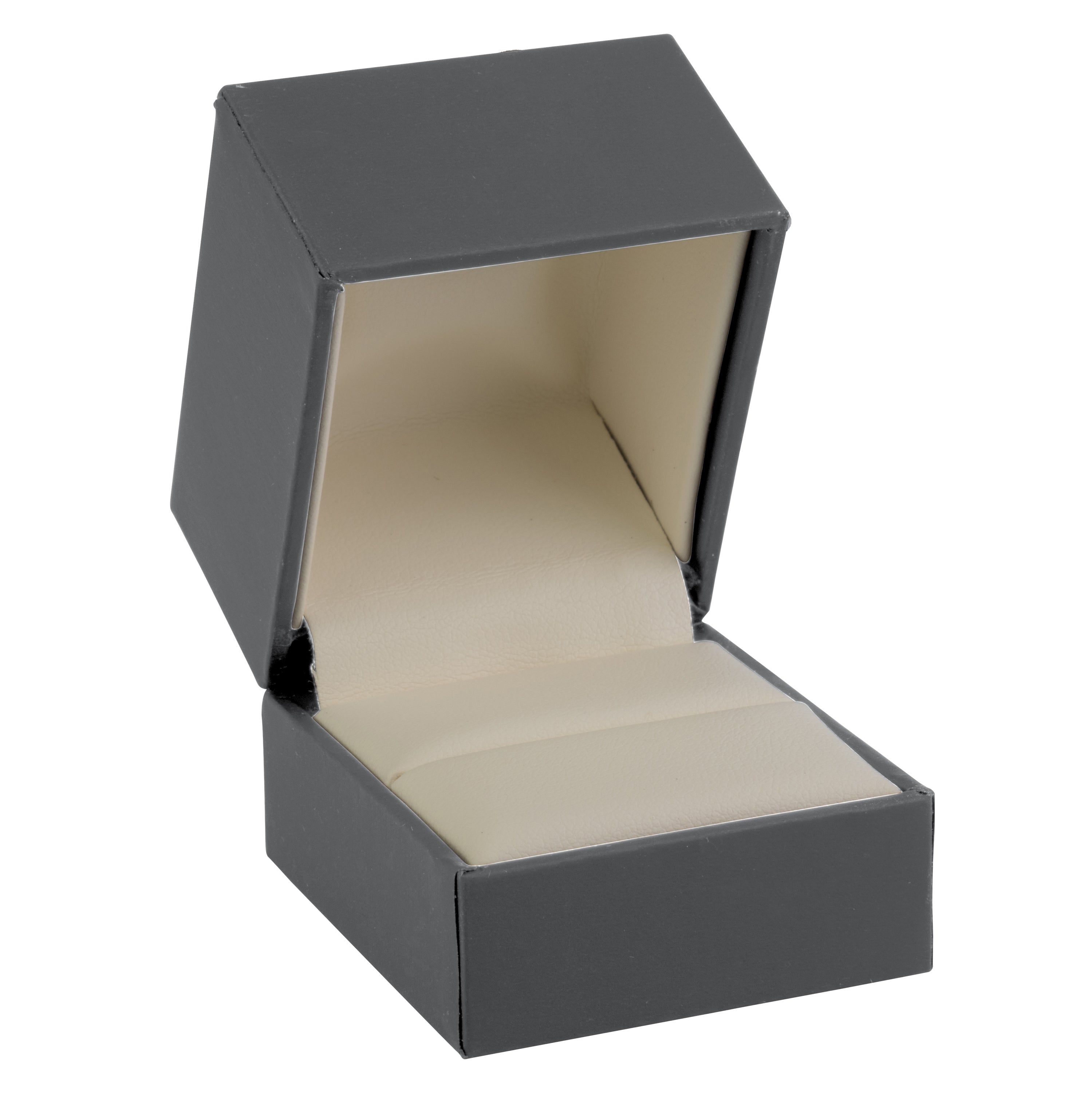 Matte Paper Covered Single Ring Box with Matching Moulded Sleeve