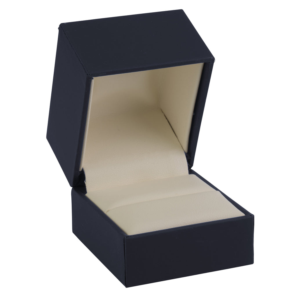 Matte Paper Covered Single Ring Box with Matching Moulded Sleeve