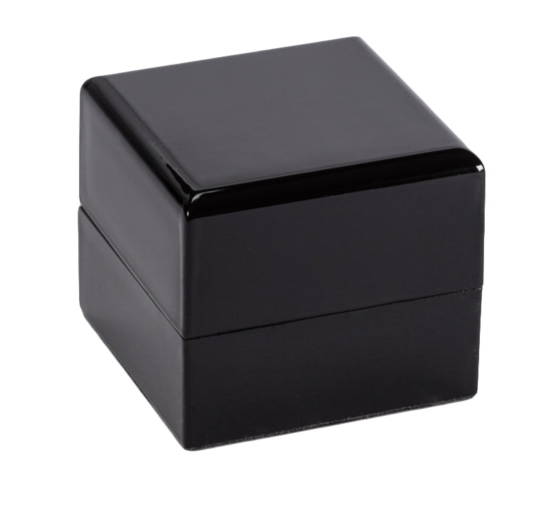 Wood Look Single Ring Box with Leatherette Interior